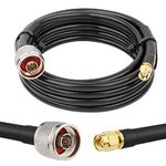 15 ft Low-Loss Coaxial Extension Cable 50 Ohm SMA Male to N Male Connector,N Male to SMA Male Cable KMR240,SMA to N Cable for 3G/4G/5G/LTE/ADS-B/Ham/GPS/WiFi/RF Radio to Antenna or Surge Arrester Use