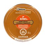 KIWI Mid-Brown Shoe Polish and Shine, Use on Shoes, Boots, and Furniture, 32g