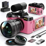 8K 64MP Digital Cameras for Photography,16X Zoom,Microphone and Dual-Lens