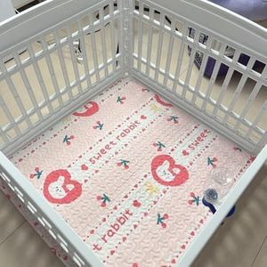 Lovely Dog Crate Mat, Anti-Slip Bottom, Waterproof Reusable Whelping Playpen Crate Reusable Washable Pet Mattress Pads, Pet Training Pads