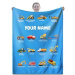 FIKCIK Personalised Baby Blankets, Custom Blanket with Name, Personalized Name Blanket for Kid, Customised Name Throw Blanket, Baby Blanket for Newborn for New Dad, New Mom, baby Girl or boy Gifts