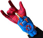 SUIZU Web Shooters, Spider Silk Launcher for Kids - USB Charging, Rope Launcher - Can Grab Small Objects, Super Hero Wrist Toy Cosplay Bracers Accessories (Red)
