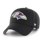 47 NFL 'Baltimore Ravens MVP Unisex Baseball Cap, Adjustable Hook & Loop Strap, Team Logo, Colour Black