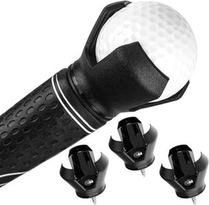 HH-Golf 3-Prong Golf Ball Retriever Grabber, Suction Cup Ball Picker, Golf Ball Picker Uper Tool for Putter (3 Pack)