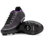 Tommaso Pista All Purpose Ready to Ride Indoor Cycling Shoes Women Bundle - Comfortable, Breathable Indoor Cycling Shoes Women Indoor Cycling Cleats - Look Delta & SPD Compatible, Black/Purple + Spd,