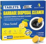 Bastion Garbage Disposal Cleaner Deodorizer Tablets - 24 Pack (1 Year Supply) Powerful Foaming XL 15g Fresh Citrus-Scented Foam Freshener Tabs Clean, & Eliminate Garburator Disposer Sink Odors