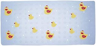 aztex Non-Slip Ducky Design Bath Mat, Non-Slip Kids Bath Mat with suction cups, Bath mat for toddlers and babies, Printed Bathtub mat, PVC bath mat, 72cm x 35cm