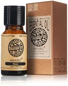 AKARZ Huile Essentielle de Rose Naturelle Bio Pure Premium Huile de Rose pour la Peau, le Corps, les Cheveux, le Diffuseur, la Bougie, le Savon, le Bricolage, l'Arôme de Massage 10 ml