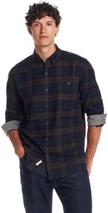 Weatherproof Vintage Mens Casual Soft Brushed Plaid Button-Down Flannel Shirt