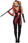 Dreamgirl Women's Harlequin Blaster Costume, Black/Red, Large