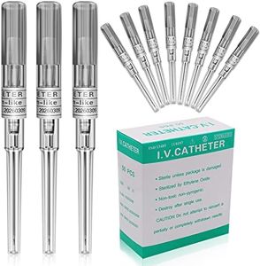 Catheter Piercing Needles - Autdor 50Pcs IV Catheter Needles 16 Gauge Ear Nose Piercing Needles Stainless Steel Hollow Needles for Ear Nose Lip Tongue Belly Navel Nipple Cartilage Piercing Kit