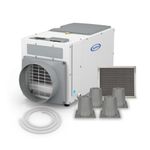 AprilAire E100 Pro Dehumidifier Bundle - 100 Pint Whole House Dehumidifier - Full Complete Kit - Crawl Spaces, Basements, Whole Homes, Commercial up to 5,500 sq. ft - 5 Year Warranty Included