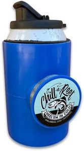 Chill-N-Reel Fishing Can Cooler (from Shark Tank) | Fishing Gifts for Men & Gifts for Dad Who Wants Nothing | Blue with Spill Guard