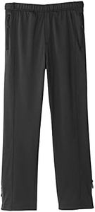 Silverts Disabled Elderly Need Men’s Side Zip Adaptive Fleece Tearaway Pants for Seniors - Black LGE