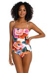 La Blanca Women's Bandeau One Piece Swimsuit, Multi//Floral Rhythm, 20