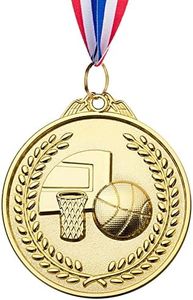 LZHZH 12 Pack Basketball Medals for Kids, Metals Gold Award Medals Suitable for Sports competitions Celebration and Party Favors