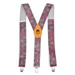 PELUCHE STYLE EVERMORE Peluche Men's Floral Cut Red Colour Suspender (3.5Cm Strap Width Elastic)