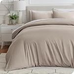 Bare Home Sandwashed Duvet Cover and Pillowcase Set - King Size - Premium 1800 Ultra-Soft - Lightweight - Cooling Duvet Cover - Bed Duvet Cover with 2 Pillowcases (King, Sandwashed Pebble Beach)