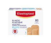 Elastoplast Plastic Water-Resistant Bandages, Value Pack | 80 Strips, beige, 2 sizes | Protect small wounds | Strong Adhesion | Water-resistant | Repel Water and Dirt | Bacteria Shield | Latex Free