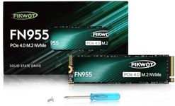 Fikwot FN955 1TB SSD M.2 2280 PCIe Gen4 x4 NVMe 1.4 Internal Solid State Drive - Speeds up to 7350MB/s, Configure SLC Cache,Compatible with Laptop/Desktop/Ps5