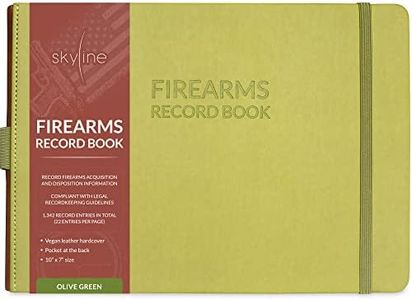 Skyline Firearms Acquisition & Disposition Record Book – Hardcover Gun Log Book for Firearm Dealers & Personal Use – Log Book for Receipt & Disposition Records – 1342 Entries Total, 10x7″(Olive Green)