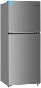 Upstreman 11.6 Cu.Ft. Double Door Refrigerator in Stainless Steel with Large Capacity Top Freezer, Frost Free, Adjustable Thermostat Control, Apartment Refrigerator with Freezer, ENERGY STAR