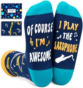 Zmart Funny Gifts For Saxophone Players Saxophone Gifts Teen Men Women, Saxophone Socks Men, Cool Gifts For Musician Music Lovers