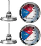 Stainless-Steel BBQ Grill Smoker Thermometer – 2 Inch Dail Achieve Perfectly Cooked Meats Every Time (2PC)