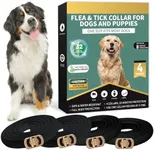 Lerqua Flea Collar for Dogs 4 Pack, 32 Months Comfort Flea and Tick Prevention, Waterproof Dog Flea and Tick Collar, Adjustable Flea and Tick Treatment for Dogs - One Sizes Fit All (Black)