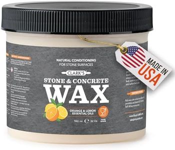 CLARK’S Natural Stone Wax - Seal and Protect Soapstone, Slate and Concrete with Carnauba and Beeswax - Use on Kitchen and Bath Countertops - Enriched with Lemon and Orange Extract, Large 32oz