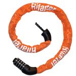 Rifarter Bike Lock Chain Heavy Duty, 5 Digit Combination Anti-Theft Bicycle Lock, 3.2 Feet Long Security Resettable Bike Locks for Road, Mountain Bike, Scooter, Motorcycle, Door, Gate, Fence, Orange