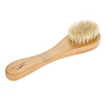 Wooden Facial Brush, Dry Brushing Body Brush, Facial Cleansing Brush, Wooden Handle Face Cleaning Brush Manual Skin Care Exfoliation Brush