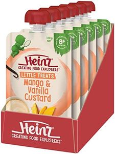 Heinz 8+ Months Mango and Vanilla Custard Heinz For Baby Heinz Little Treats Baby Food Pouch No Artificial Flavours, No Preservatives, No Added Colours 120g (pack of 6)