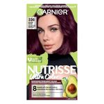 Garnier Nutrisse Ultra Color, Permanent Hair Dye, Vibrant Long-Lasting Colour, Vegan Formula, Nourished Hair, Protects Hair Against Dryness, 326 Deepest Violet, 1 Application, Packaging May Vary