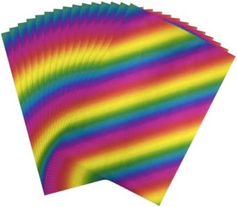 Briartw 100 Sheets Rainbow Holographic Hot Foil Paper,20x29cm Toner Reactive Foil Hot Stamping Foil Paper by Laser Printer and Laminator for Scrapbooking Craft Cardmaking DIY Album Decoration