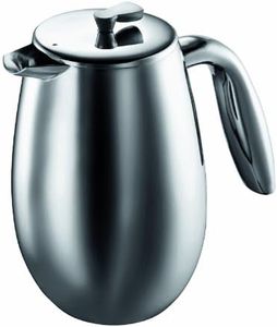 BODUM Columbia 3 Cup Double Wall French Press Coffee Maker, Matt Finish, 0.35 l, 12 oz