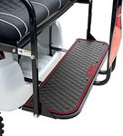 Xtreme Mats Golf Cart Mat for Rear Facing Foot Rests Rear Step & Rear Seat Kits - Rubber Liner Fits Genesis 150 / GTW Mach1 / MODZ Flip4 - Red Trim