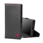 TORRO Case Compatible with Samsung Galaxy S22 Ultra 5G - Premium Leather Wallet Case with Kickstand and Card Slots (Black)