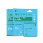 Prezerve Mini Anti-Dandruff Shampoo Bar for Men Women (20gram x 2) | Oily & Itchy Scalp| Sulphate & Paraben Free | Vegan & Color Safe| Chemical & Soap Free I | Travel Friendly