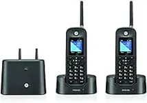 Motorola O212 DECT 6.0 Long Range Cordless Phone - Wireless Phones for Home & Office Phone with Answering Machine - Indoors and Outdoors, Water & Dust Resistant, IP67 Certified - Black, 2 Handsets