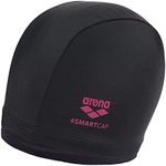 Arena Unisex Adult Smartcap Extra Soft Swim Cap for Fitness Swimmers Two-in-One Headcover for Long Hair, One Size Fits Most, Black