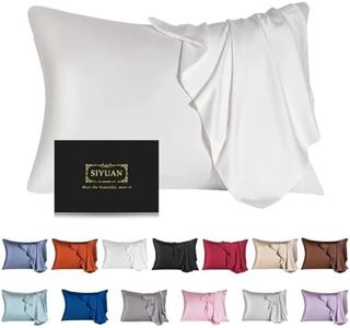 Mulberry Silk Pillowcase for Hair and Skin,Standard Size Cooling Silk Pillow Case with Hidden Zipper,Allergen Proof Dual Sides Soft Breathable Smooth Silk Pillow Cover for Women.