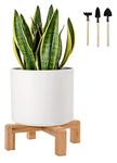 ARTORA Small Wood Plant Stand, Mid Century Modern Succulents Plant Pot Holder Decorative Planter Stand for Small Indoor Plants (Natural)