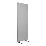Stand Up Desk Store ReFocus Freestanding Noise Reducing Acoustic Room Wall Divider Office Partition (Cool Gray, 23.6" x 66", Stand-Alone Panel)