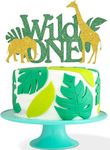 Wild One Birthday Cake Topper - Unleash the Untamed Spirit with our Wild One Birthday Cake Topper - Let Jungle Safari Animals Roar and Giraffes Graze on your Cake!