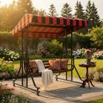 Kaushalendra Outdoor Swing Jhula Terrace Iron Patio Stand Hammock with Canopy - 2 Seater