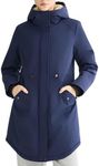 Orolay Winter Coat for Women Long Puffer Parka with Hood Warm Fleece Lined Down Jacket,Navyblue,XX-Large