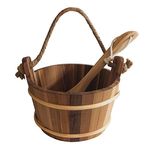 HSE Cedar Sauna Bucket & Ladle (4L, Red Cedar)