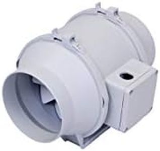 S&P Soler & Palau TD-100X1 Inline Mixed Flow Duct Fan, White