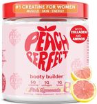 Peach Perfect Creatine Monohydrate Powder, Pink Lemonade, Glute Builder Creatine for Women with Collagen, BCAAs, 5g Vegan Micronized Creatine per Serving, for Energy, Muscle Support, 30 Servings